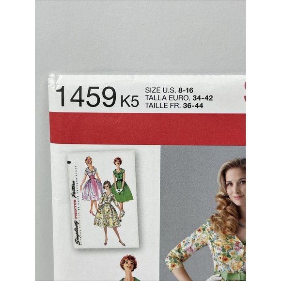 Simplicity Pattern 1459 K5 Size 8-16 Vtg 50s Dress UNCUT rockabilly pinup sewing - Picture 3 of 10